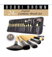 24Pcs Bobbi Brown Makeup Brush Set With Leather Pouch